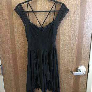 free people black mini dress